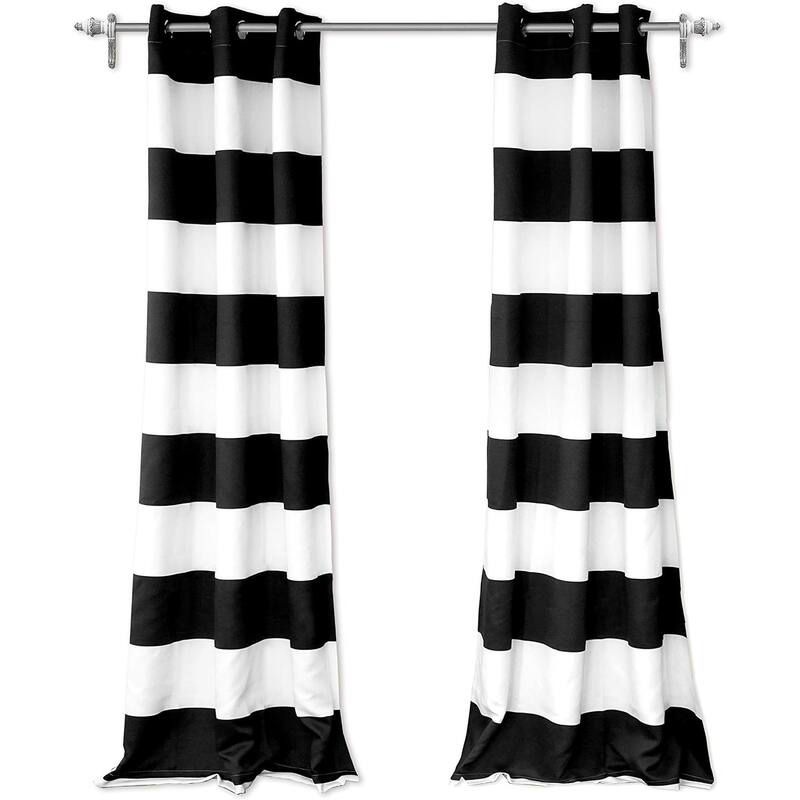 DriftAway Mia Woven Stripe 100% Blackout Thermal Insulated Window Curtain