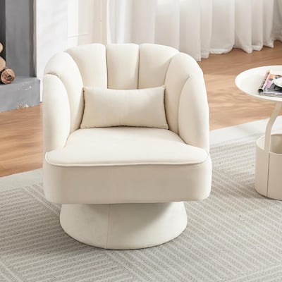Modern Swivel Barrel Accent Chair
