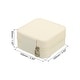 preview thumbnail 6 of 9, Travel Jewelry Case Jewelry Organizer Box with Mirror Square Style 1 Beige