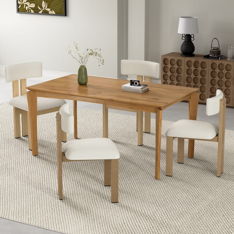 Christopher Knight Home - Ava 7-Piece Dining Set - A Perfect Blend of Comfort and Style - Beige+Natural