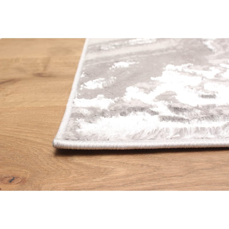 ECARPETGALLERY Machine Made Dove Grey Area Rug