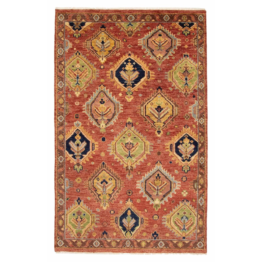 ECARPETGALLERY Hand-knotted Jules Serapi Red Wool Rug - 5'9 x 9'0