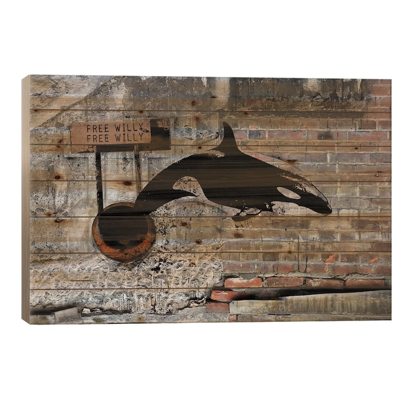 Into the Wild Print On Wood by 5by5collective - Multi-Color - 26x40x1.5