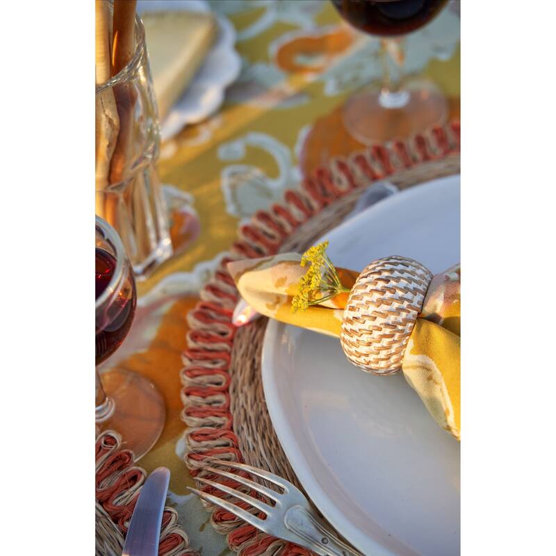 Caravan Eclipse Napkin Ring - Set of 4 - Whitewash - 2.5 x 2.5