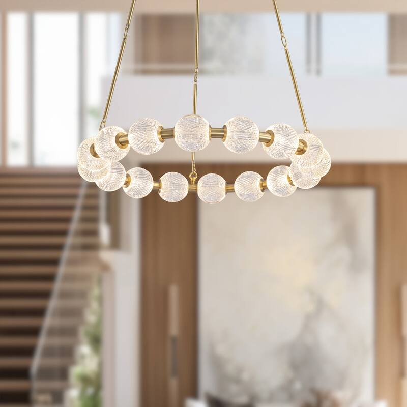 Alora Lighting CH321032-UNV-010 Marni 33" Wide LED Ring Chandelier