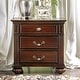 preview thumbnail 19 of 26, Vame Traditional Walnut Solid Wood 3-Piece Poster Bedroom Set by Furniture of America