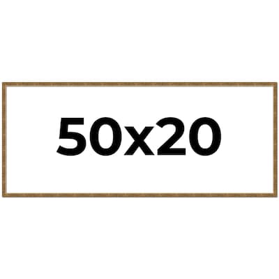 50x20 Frame Gold Solid Wood Picture Frame - Complete Modern Photo