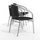 preview thumbnail 19 of 32, 4 Pack Aluminum and Rattan Commercial Indoor-Outdoor Restaurant Stack Chair