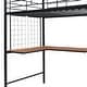 preview thumbnail 17 of 38, Modern Twin Size Loft Bed With Desk and Metal Grid,Lateral Storage Ladder and Wardrobe for Bedroom