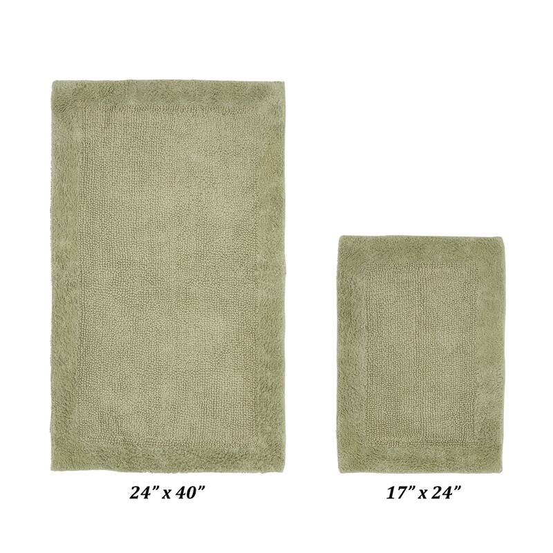 Better Trends Bath Rugs Set 100% Cotton Tufted Soft Water Absorbent Bathroom Rug for Shower, Sink Bath Mats Edge Collection