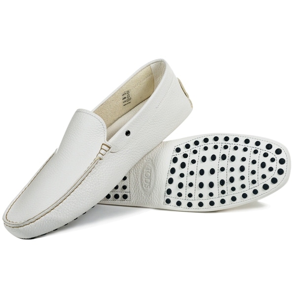 mens white leather driving shoes