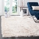preview thumbnail 18 of 18, SAFAVIEH Handmade Paris Shag Danara 2.5-inch Thick Rug - Silver - 3' x 5'