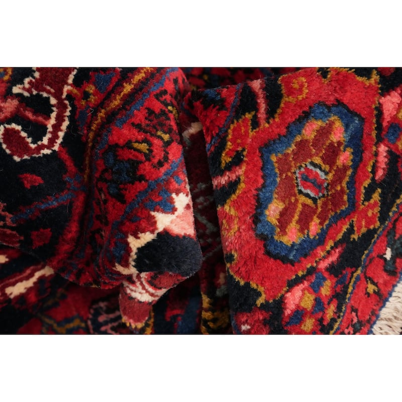Hand Knotted Oriental 100% Wool Carpet Traditional Medallion Red Heriz Area Rug - 11' 11'' X 8' 4''