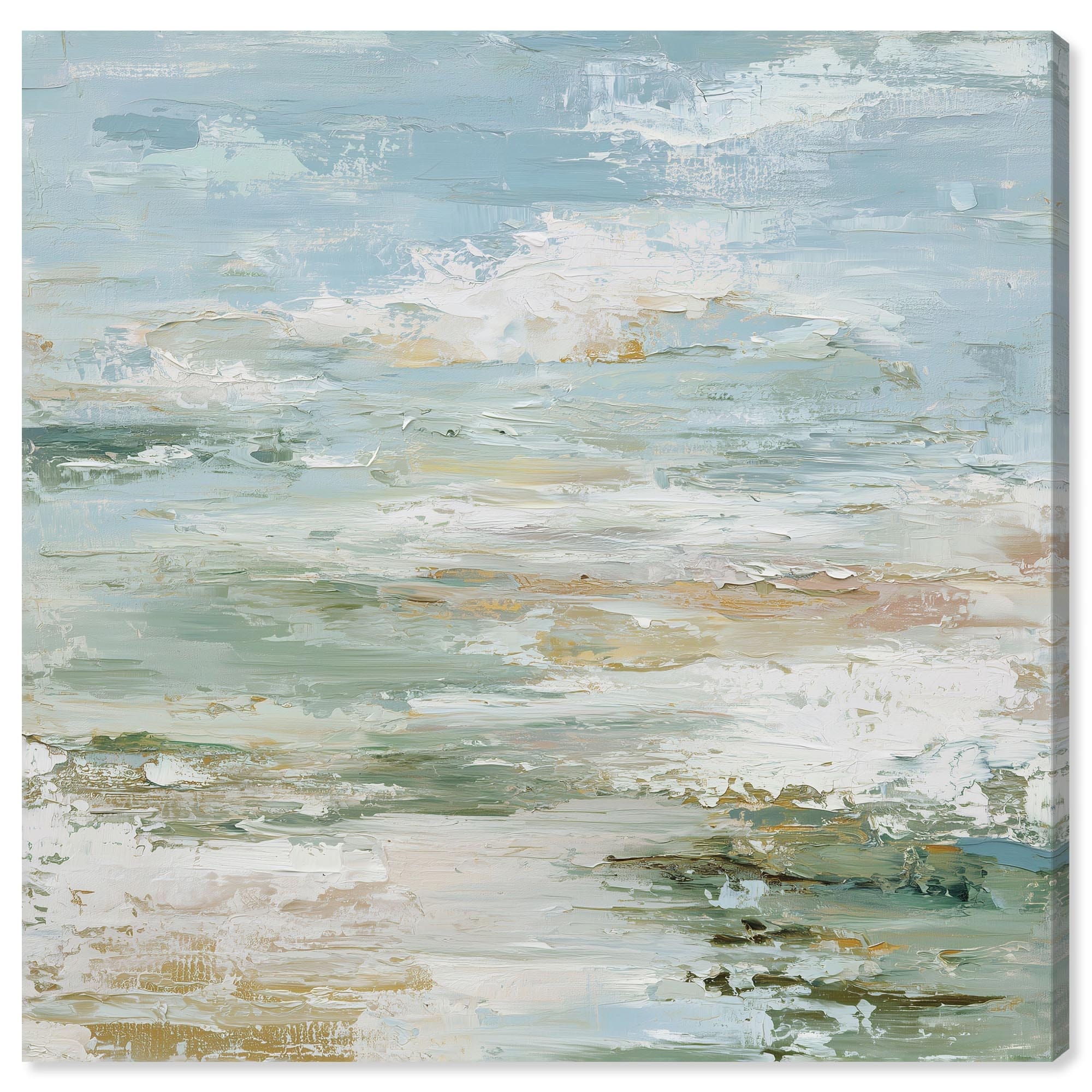 Coastal Haze Minimalist Wall Decor Wrapped Canvas Print by Art Remedy