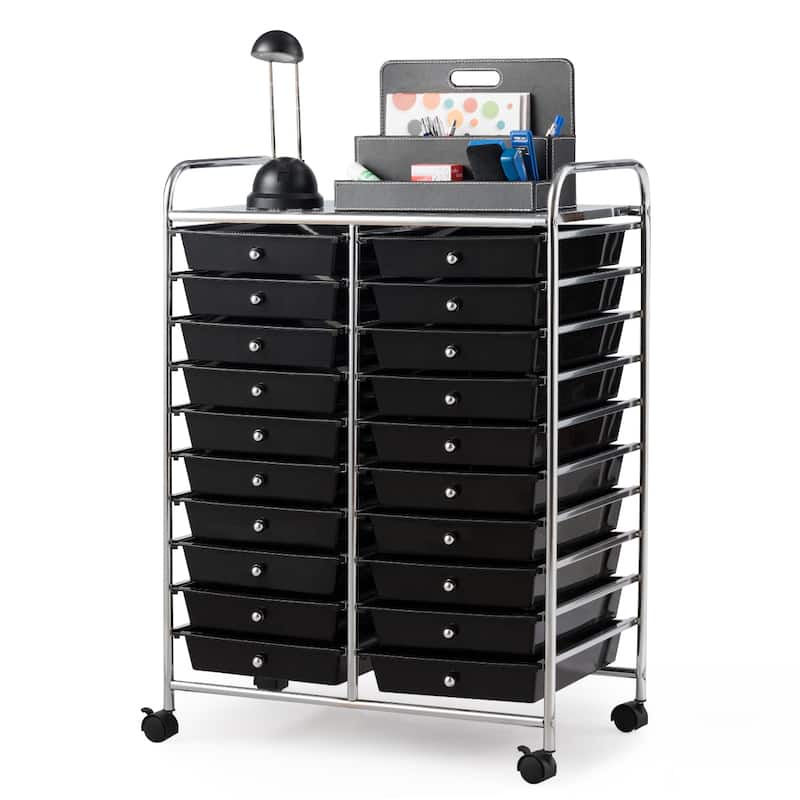 Costway 20 Drawers Rolling Cart Storage Scrapbook Paper Studio - See Details