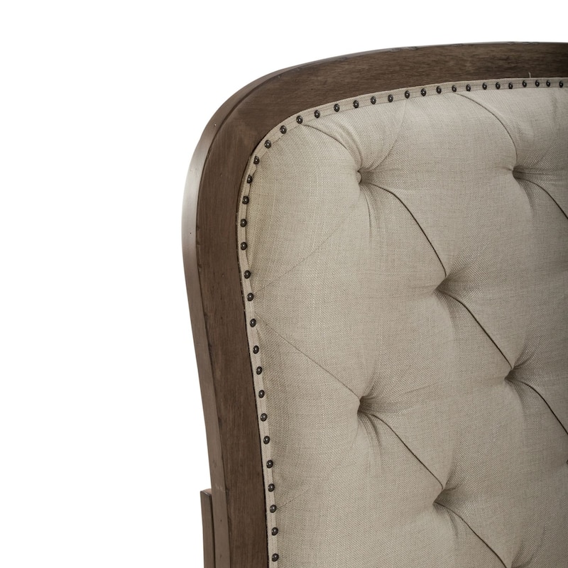 Americana Farmhouse Dusty Taupe King Tufted Panel Headboard