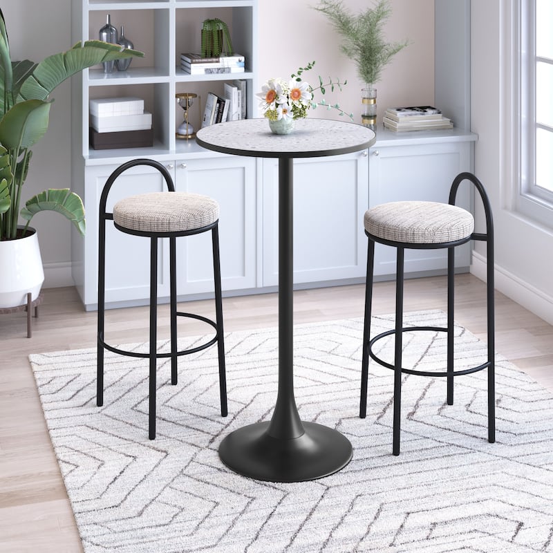 Bite Bar Table Gray & Black - Gray/Black