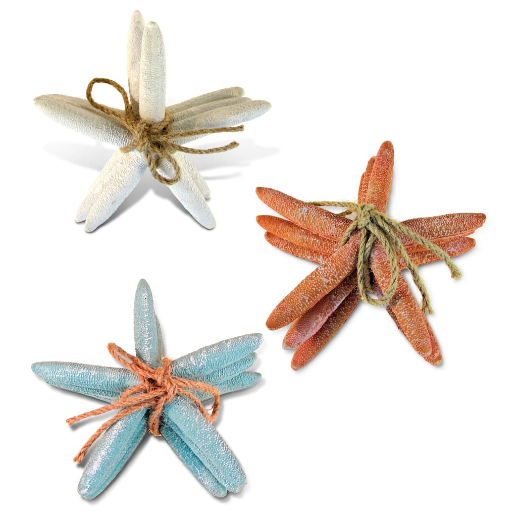 CoTa Global Resin Starfish Collection - White, Orange, and Turquoise