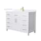 Option White / White Quartz Top / Brushed Gold Hardware
