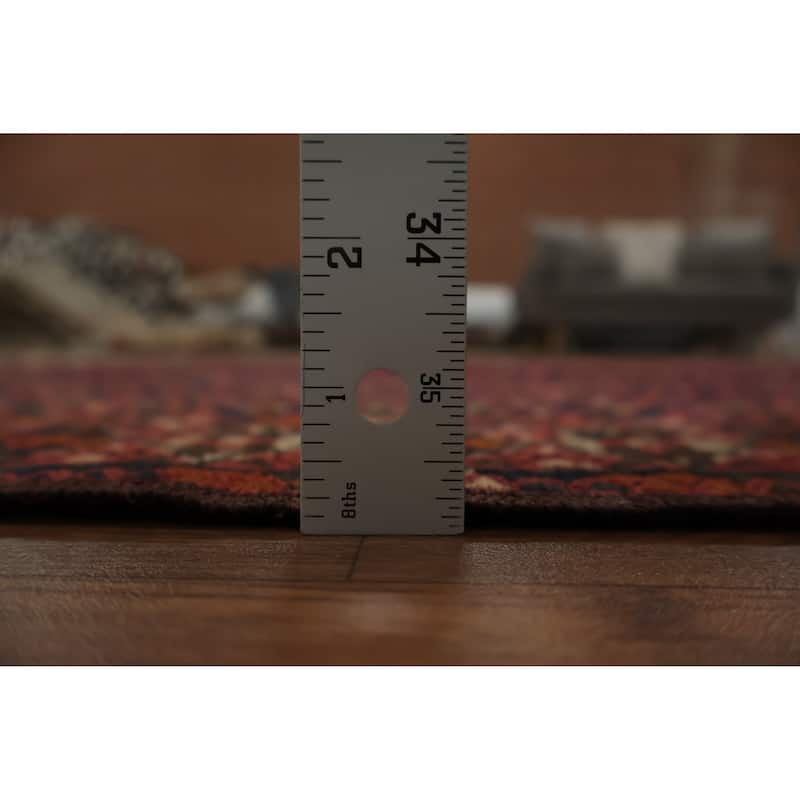 Hand Knotted Oriental 100% Wool Carpet Traditional All-Over Red Sumak Area Rug - 10' 7'' X 6' 9''