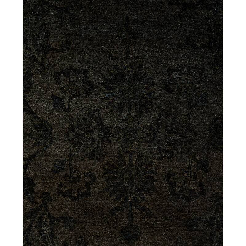 Overdyed One-of-a-Kind Hand-Knotted Area Rug - Black - 3' 2" x 5' 3"