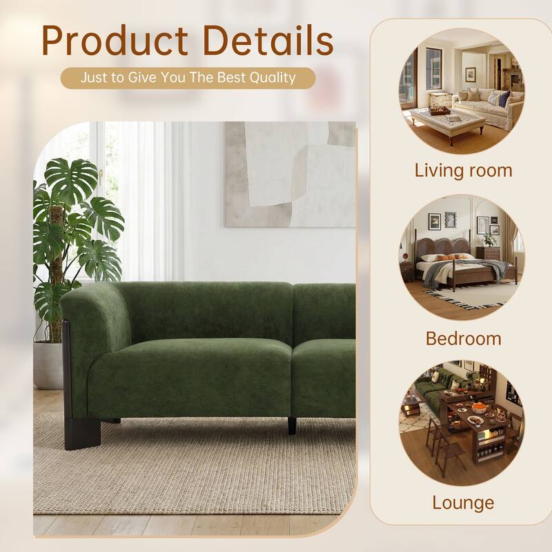 81 inch Wide Nordic Oversized Loveseat Sofa Set of 2