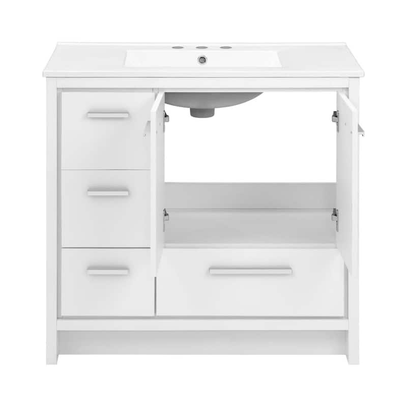 Swiss Madison SM-BV750-3 Virage 37" Free Standing Single Basin Vanity
