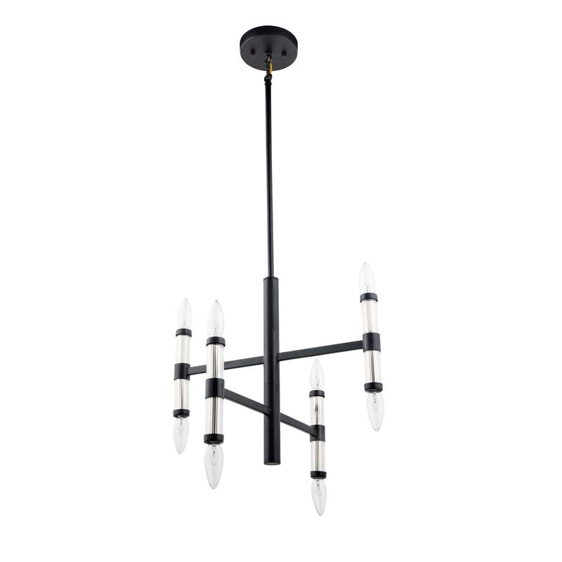 Brio Lighting Atollo Mdern Black 8 Light Chandelier