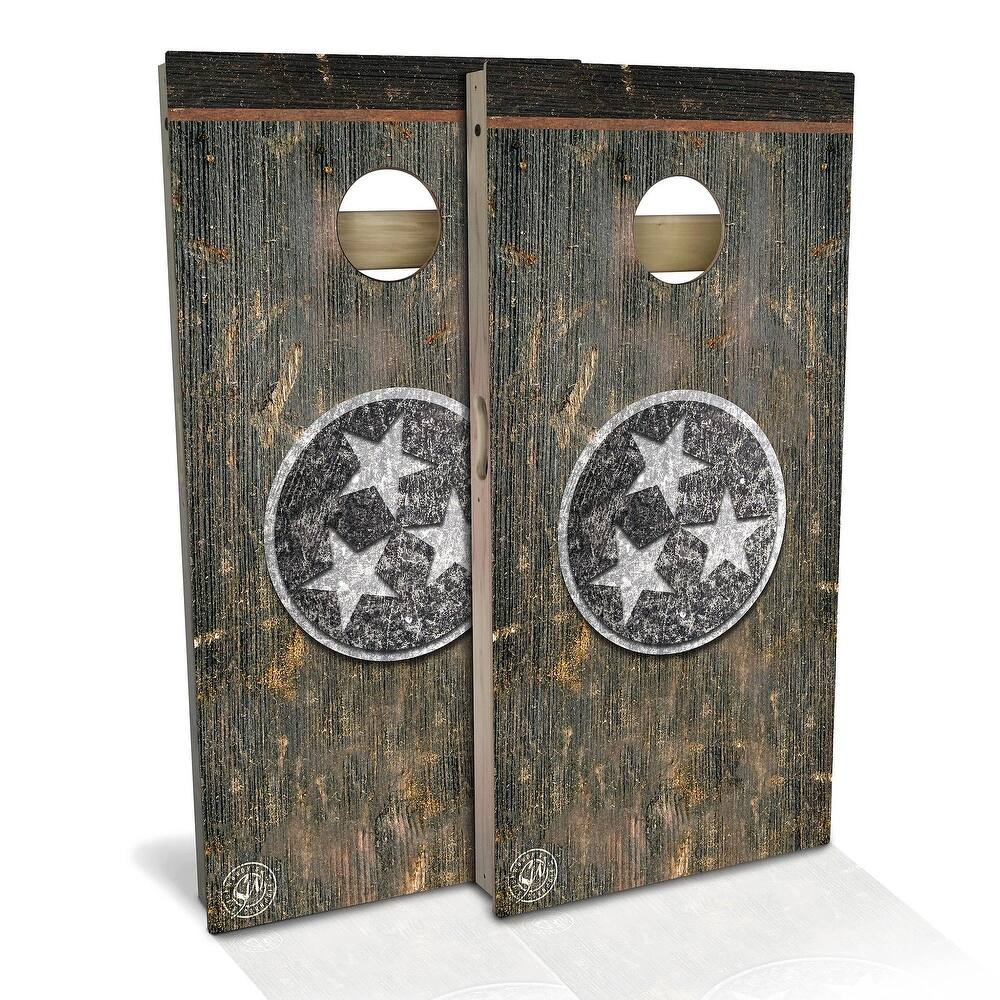 Tennessee Flag Rustic Outdoor Cornhole Board Set