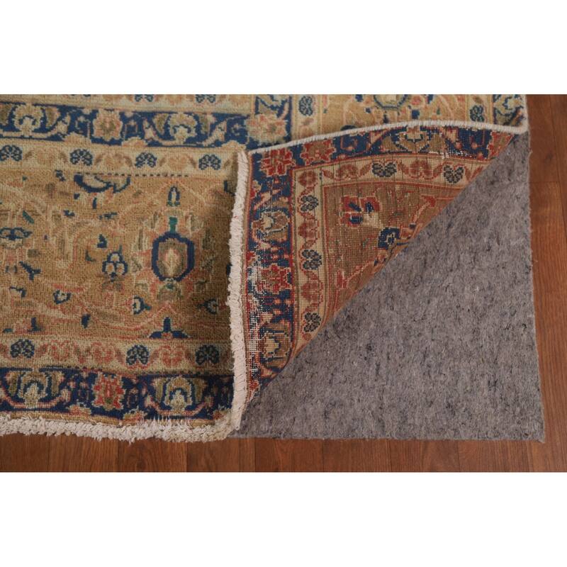 Hand Knotted Oriental 100% Wool Carpet Traditional Floral Pink Kashan Area Rug - 11' 11'' X 10' 1''