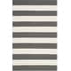 preview thumbnail 94 of 148, SAFAVIEH Handmade Montauk Caspian Stripe Cotton Flatweave Rug 2'3" x 5' - Grey/Ivory