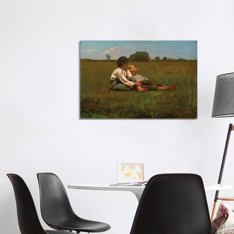 iCanvas "Boys In a Pasture, 1874" by Winslow Homer Canvas Print - 26x40x1.5