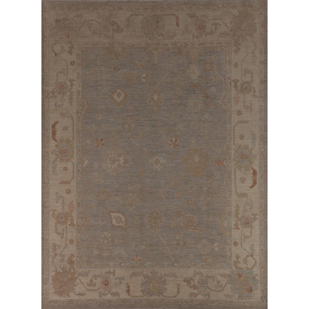 Oushak Vegetable Dye Area Rug Handmade Wool Carpet - 8'3"x 10'2"