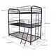 preview thumbnail 3 of 9, Furniture Triple Bunk Bed, Twin/Twin/Twin, black