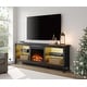 preview thumbnail 36 of 43, Wood Fireplace TV Stand for 75 Inch TV Entertainment Center, 70 Inch