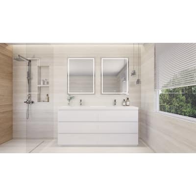 Aron 72'' Freestanding Vanity with Double Reinforced Acrylic Sink