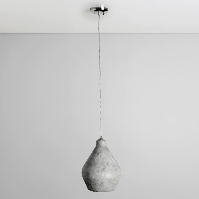 Jerry 1-Light Gray Concrete Pendant by Kosas Home