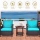 preview thumbnail 4 of 8, Gymax 3PCS Patio Wicker Rattan Conversation Set Outdoor Furniture Set - See Details