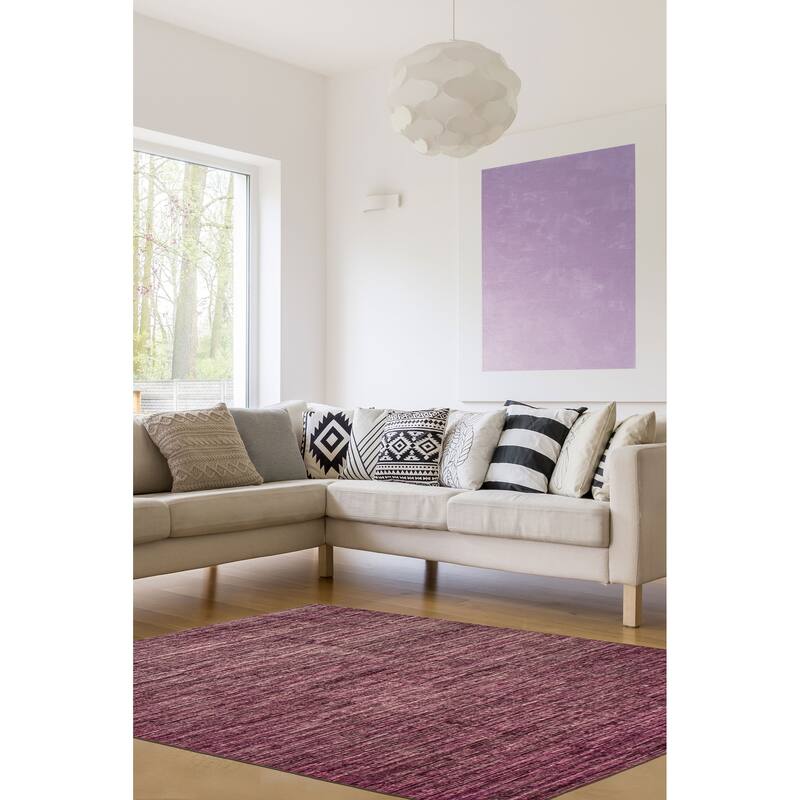 ECARPETGALLERY Hand-knotted Finest Peshawar Ziegler Magenta Wool Rug - 9'3 x 12'6