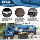 preview thumbnail 48 of 62, EROMMY 6/7 Piece Modular Outdoor Rattan Sofa Set, All-Weather Wicker Patio Furniture with Storage Table, Cushions & Pillows