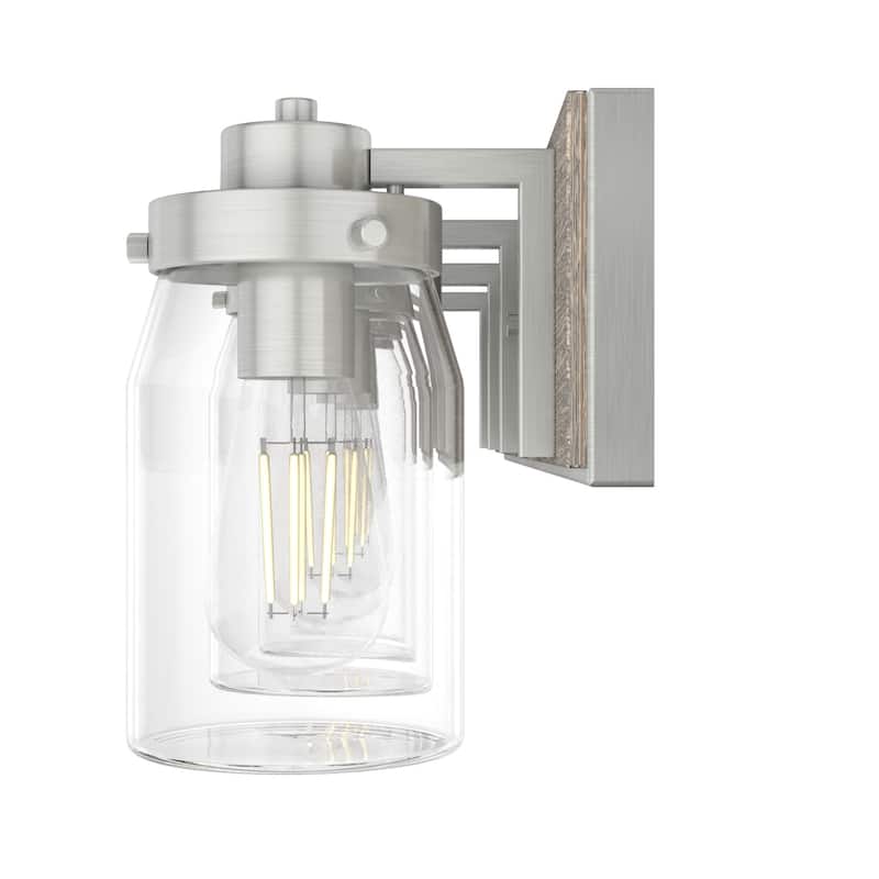 Hunter Devon Park Bathroom Vanity Wall Light, Damp Rated, Rustic, Farmhouse