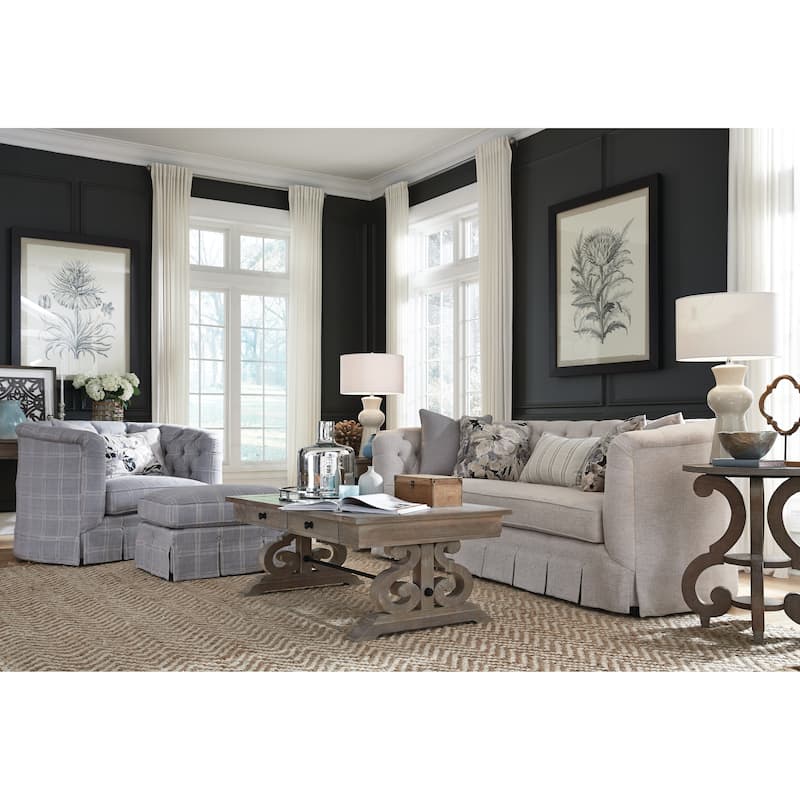 Magnussen Home Tinley Park Dove Tail Grey Rectangular Cocktail Table - 50''W x 30''D x 19''H