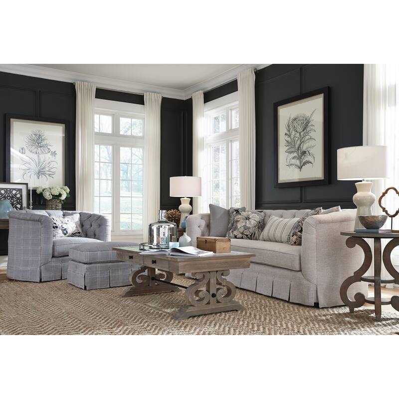 Magnussen Home Tinley Park Dove Tail Grey Rectangular End Table - 22''W x 26''D x 24''H