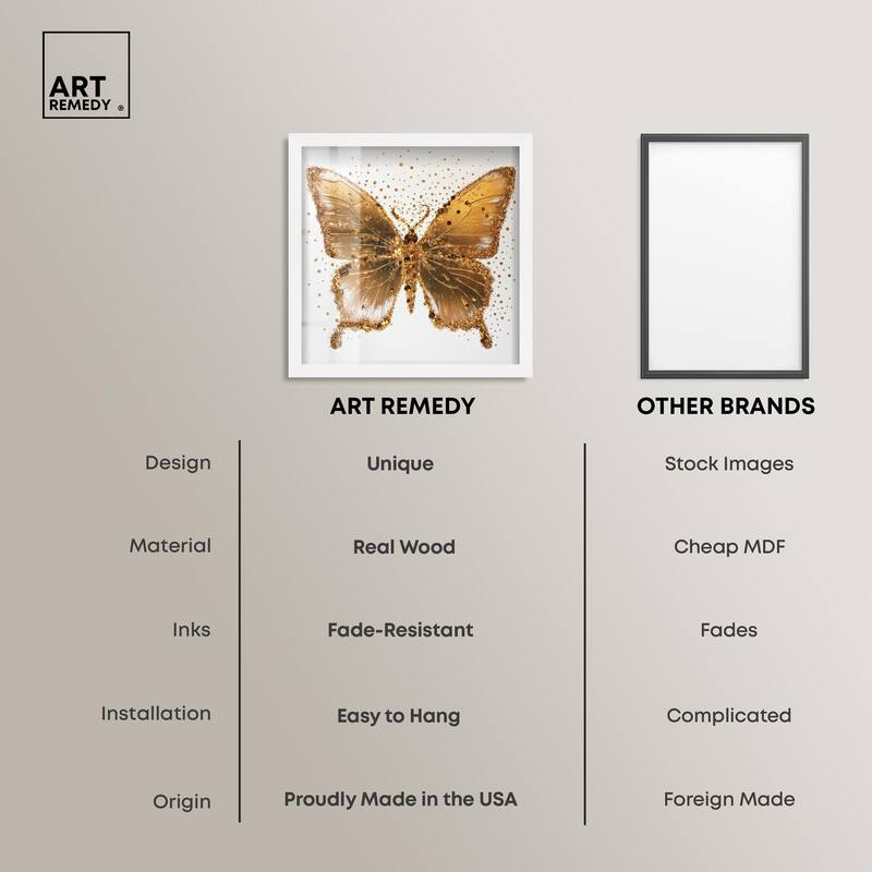 Lemon Glow Wings Shadowbox by Art Remedy
