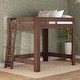 preview thumbnail 16 of 20, Olympic Queen Loft Bed with Ladder Embossed Brown