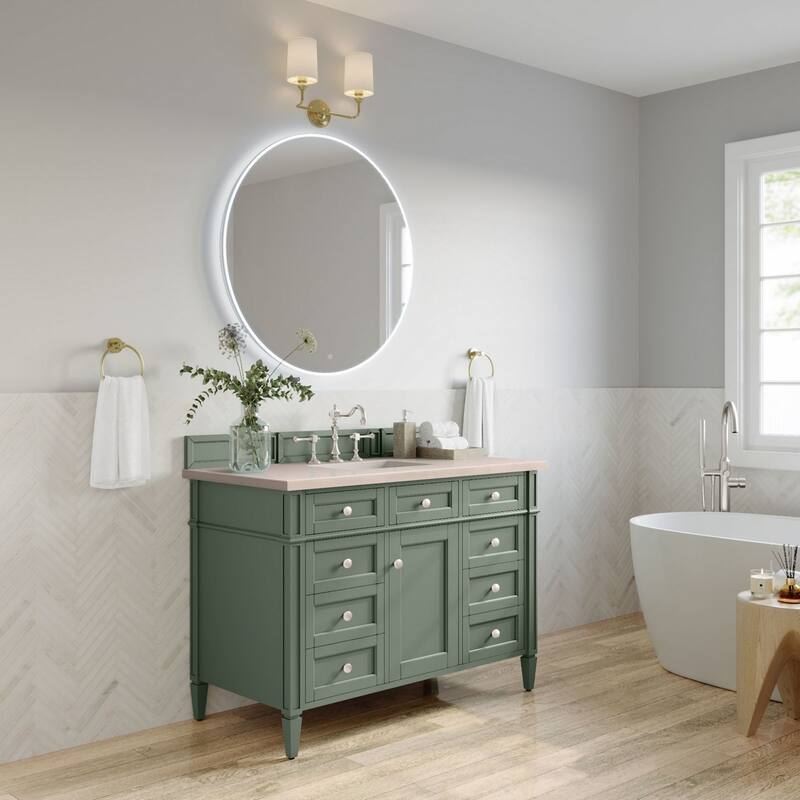 James Martin Vanities 655-V48-3EMR Brittany 48" Single Basin Poplar