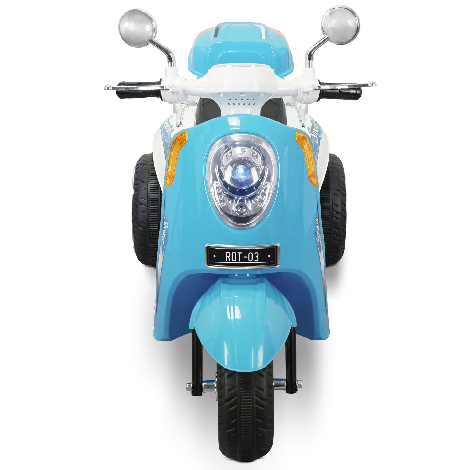 Shop Kidzone Kids Ride On Scooter 3 Wheel 6v Electric Max 1 9 Mph Blue Standard Overstock 30212818