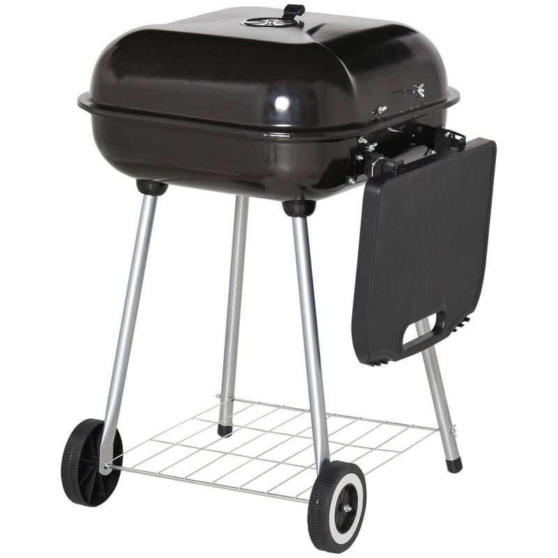 Outsunny Steel Portable Outdoor Charcoal Barbecue Grill