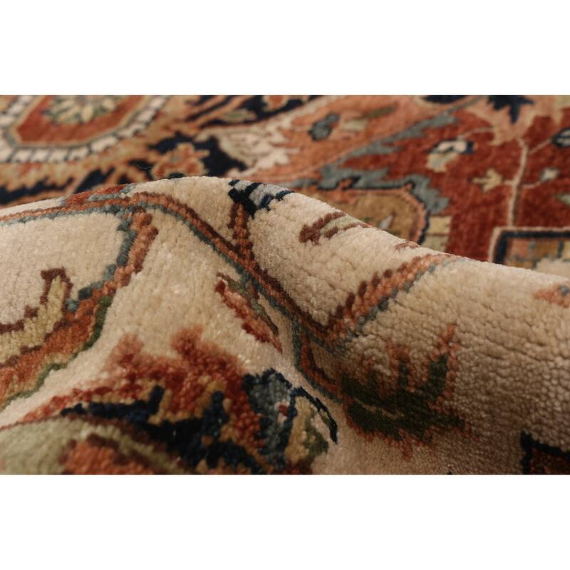 ECARPETGALLERY Hand-knotted Jules Sultane Ivory Wool Rug - 7'8 x 9'8