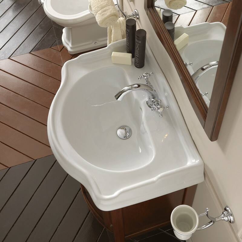 WS Bath Collections Retro 1046.01 Retro 27-3/16" Specialty Ceramic - Glossy White